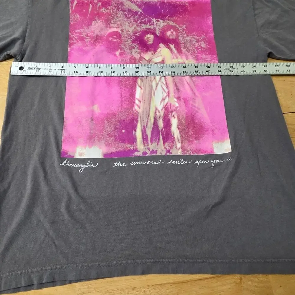Khruangbin The Universe Smiles Upon You II T Shirt Large Gray Pink Band Tee